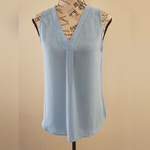 Shein - Light Blue Sleeveless V-Neck Top Size XS